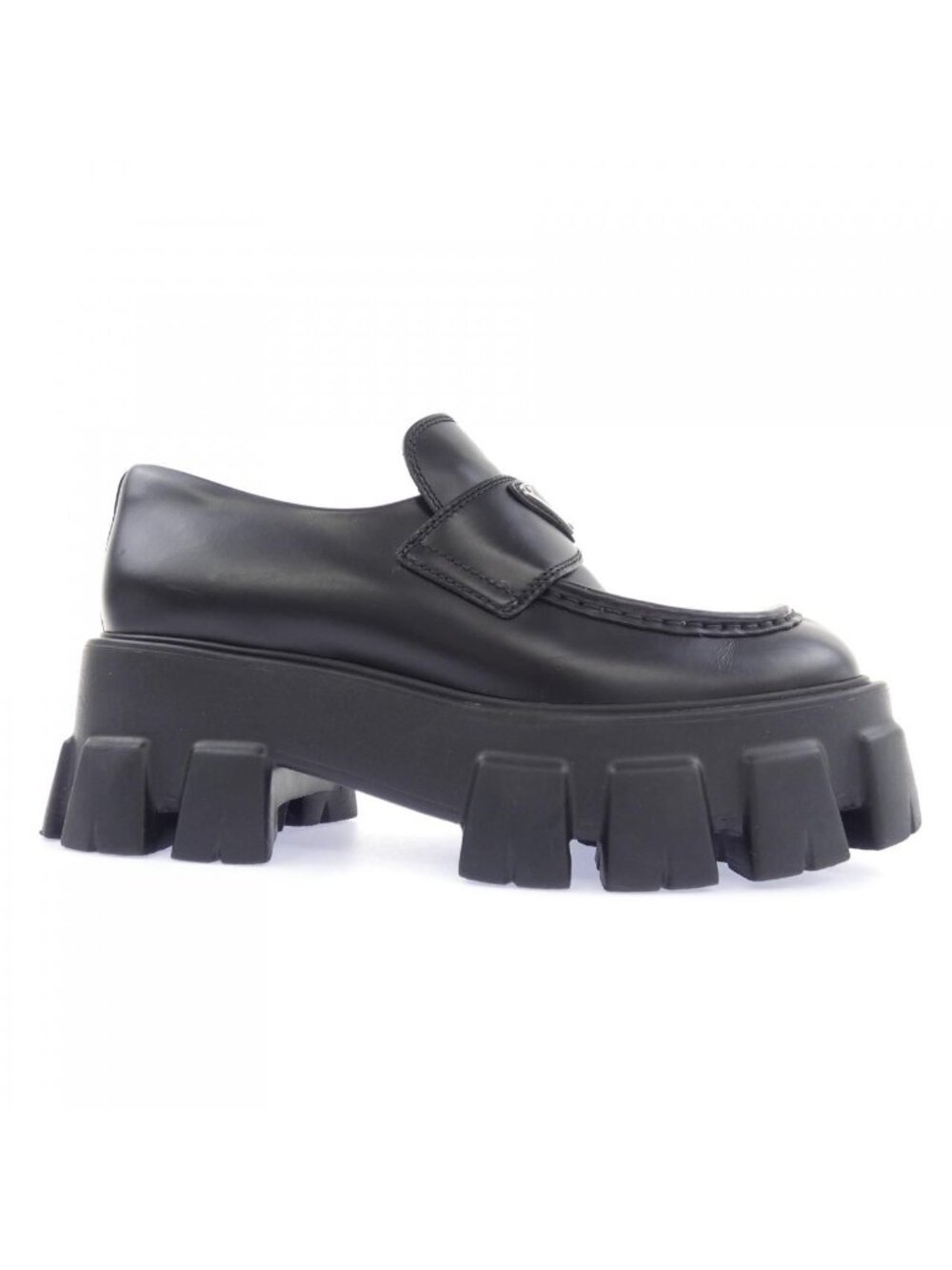 Prada Monolith Loafers Triangle Logo Shoes